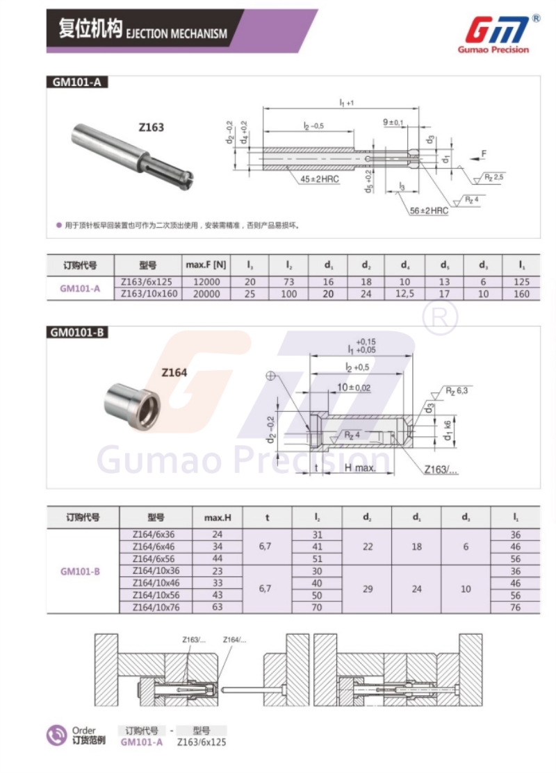 先復(fù)位機(jī)構(gòu)Z163-Z164尺寸表.png